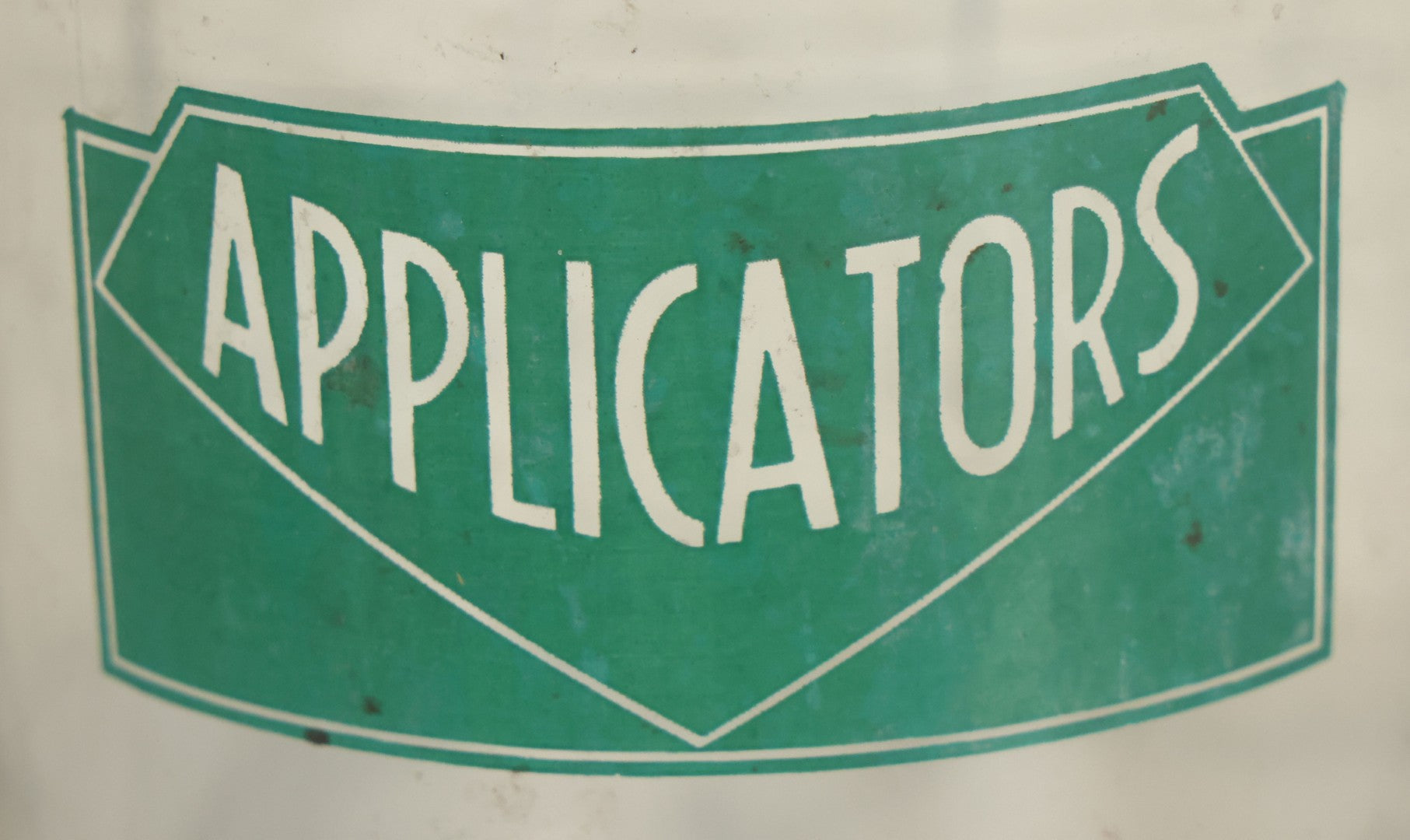 Lot 070 - Vintage Medical Doctors Office Applicators Glass Jar With Green Label And Lid, Manufactured By Profex, U.S.A.