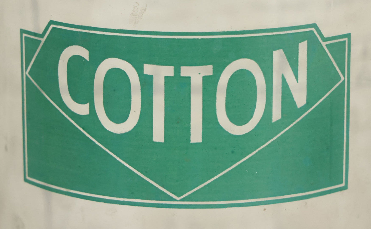 Lot 072 - Vintage Medical Doctors Office Cotton Glass Jar With Green Label And Lid, Manufactured By Profex, U.S.A.