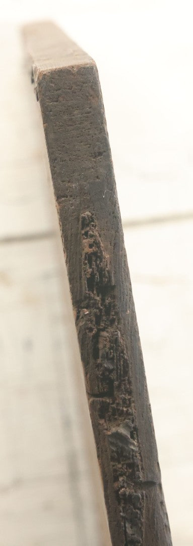 Lot 074 - Antique Folk Art Hand Carved Wooden Panel With Beautiful Woman, Painted Details, 21" x 14"