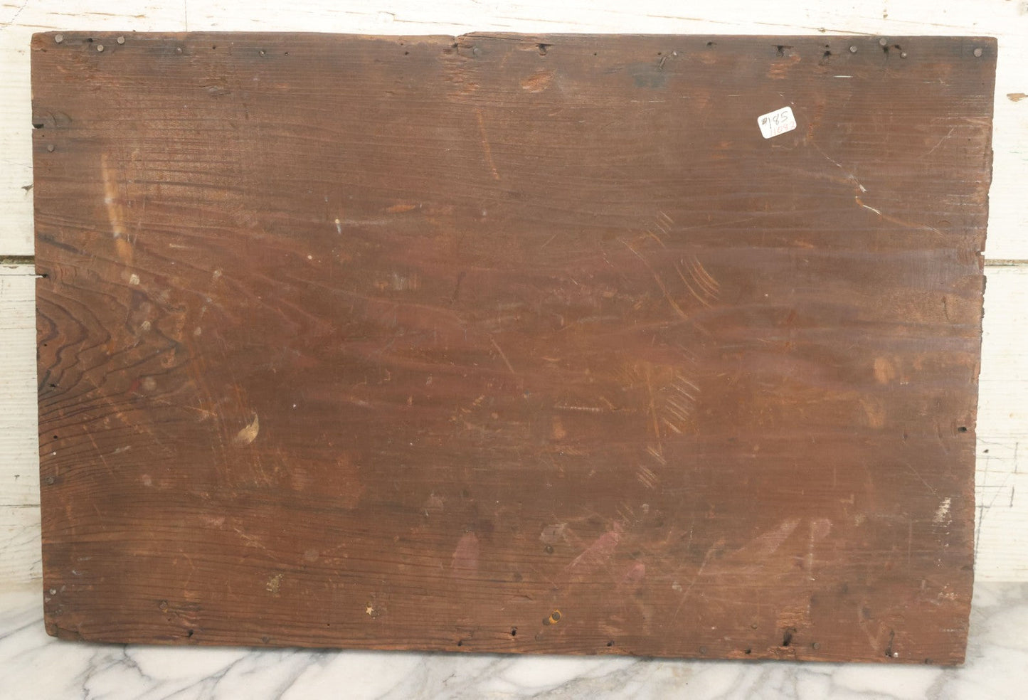 Lot 074 - Antique Folk Art Hand Carved Wooden Panel With Beautiful Woman, Painted Details, 21" x 14"