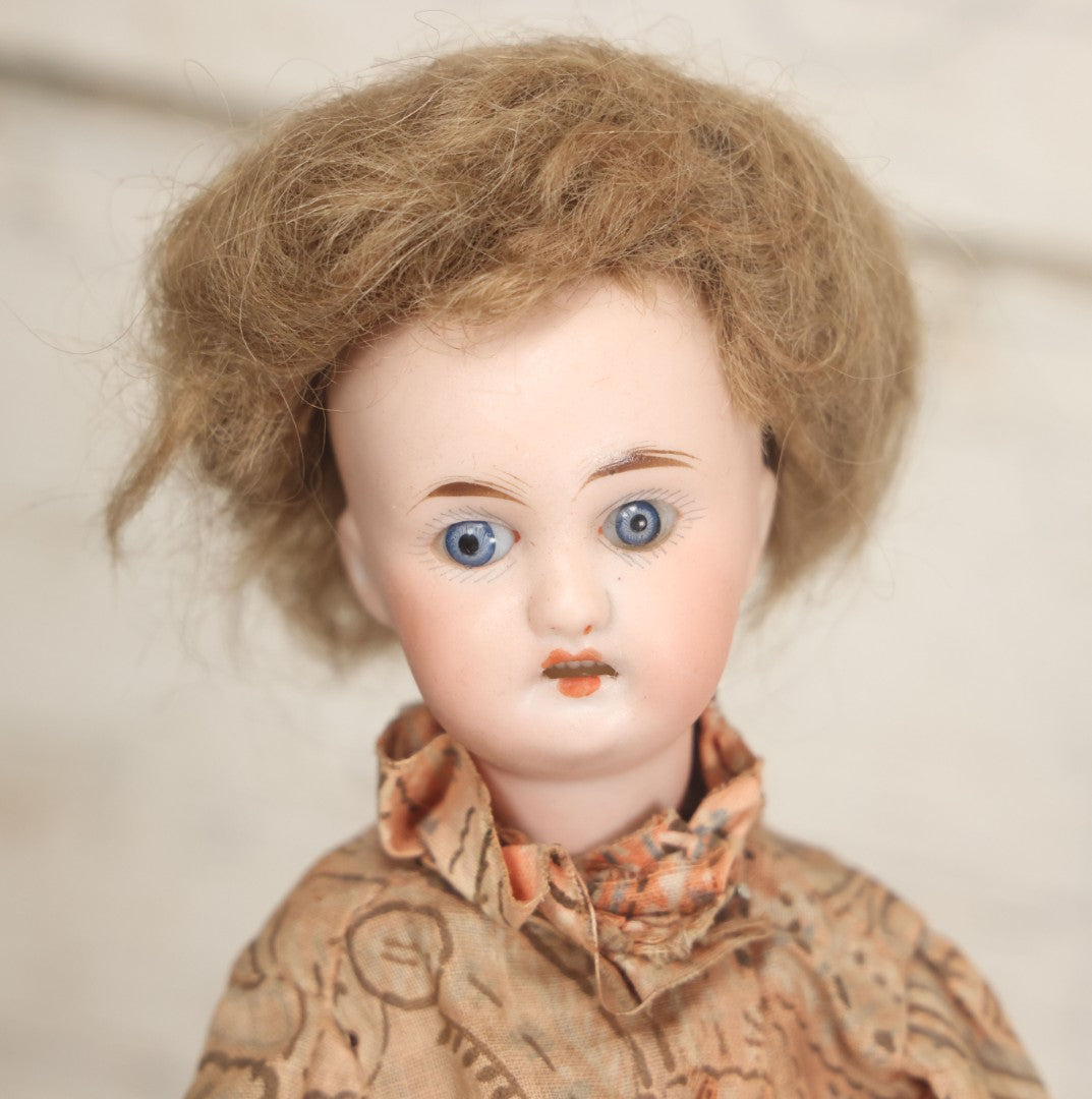 Lot 001 - Antique Handmade Manual Crank Math Teacher Automaton With German Bisque Doll Head By Lehmann & Company And Math Subtraction Problem Action, Moving Arms And Head