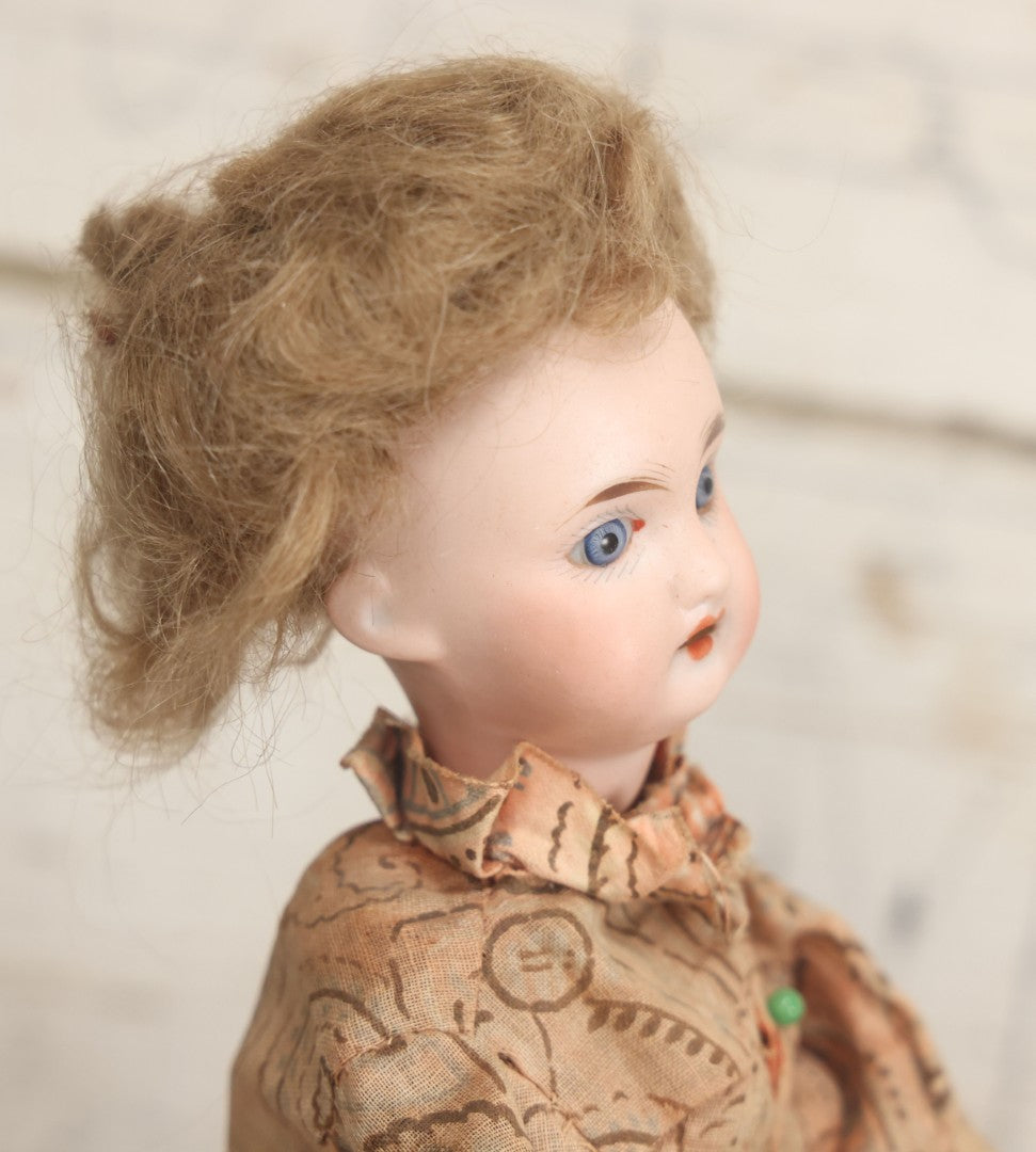 Lot 001 - Antique Handmade Manual Crank Math Teacher Automaton With German Bisque Doll Head By Lehmann & Company And Math Subtraction Problem Action, Moving Arms And Head