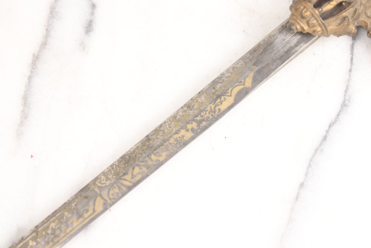 Lot 002 - Antique Fraternal "Select Knight" Masonic Ceremonial Presentation Sword, With Skeleton Hand, Eagle, And Axes Motifs, Manufactured By Parson And Co. St. Louis Missouri