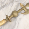 Lot 003 - Antique Solid Brass Fraternal Axe Shaped Flagpole Topper