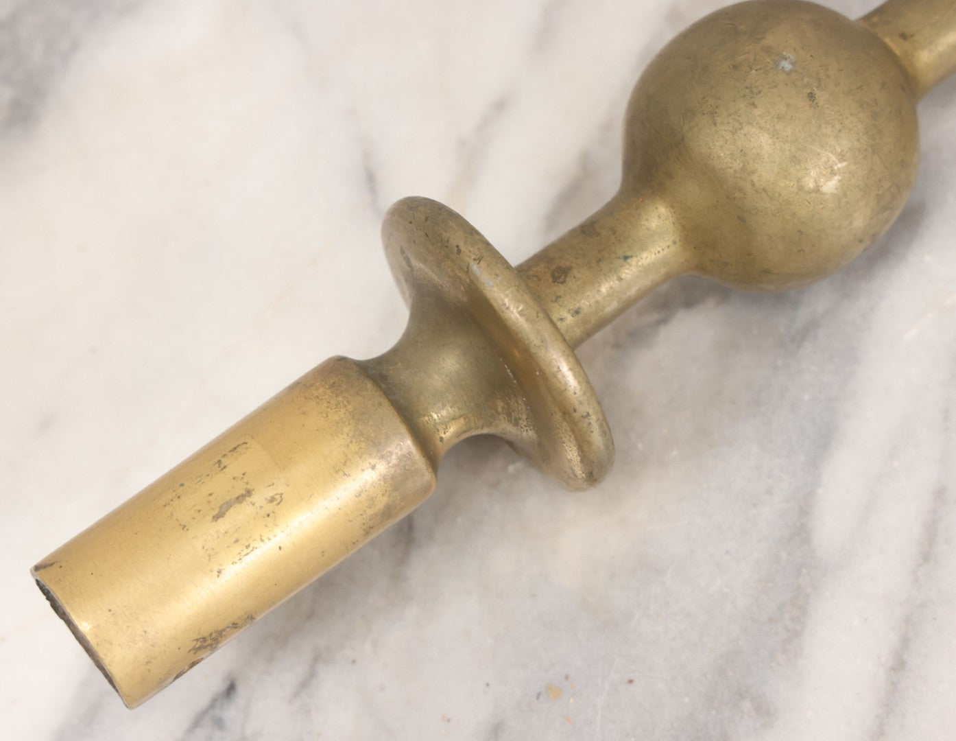 Lot 003 - Antique Solid Brass Fraternal Axe Shaped Flagpole Topper