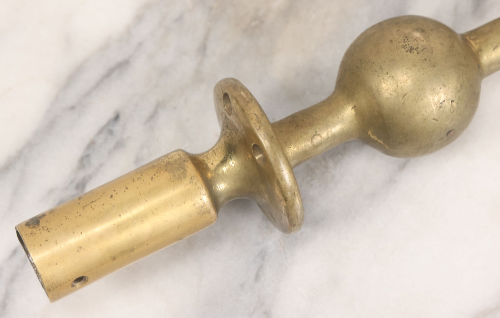 Lot 003 - Antique Solid Brass Fraternal Axe Shaped Flagpole Topper