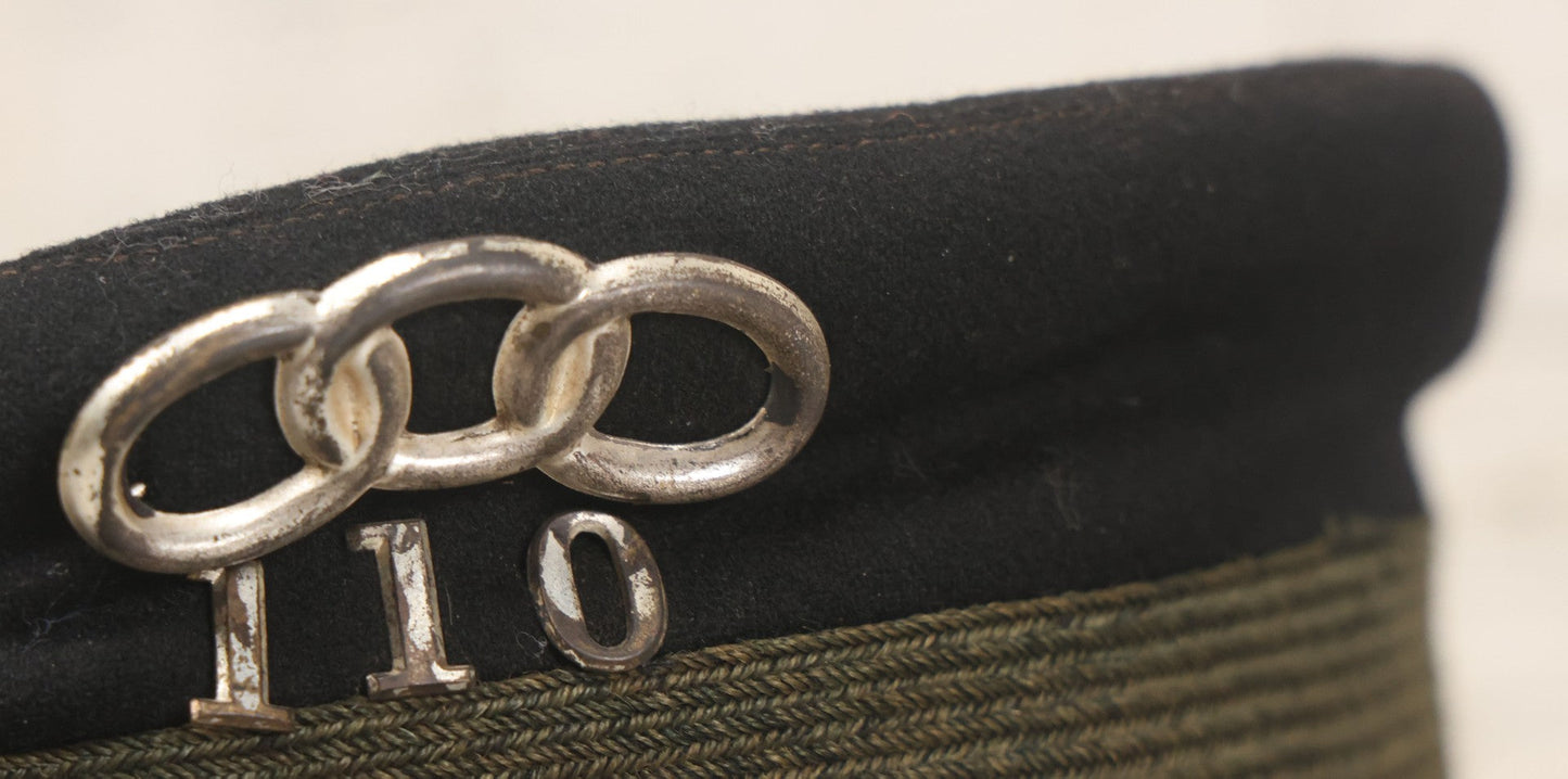 Lot 005 - Antique Odd Fellows I.O.O.F. Cap With Three Links Pin And Buttons, Lodge No. 110 Size 6-7/8, Manufactured By The Boston Regalia Co., Boston, Massachusetts