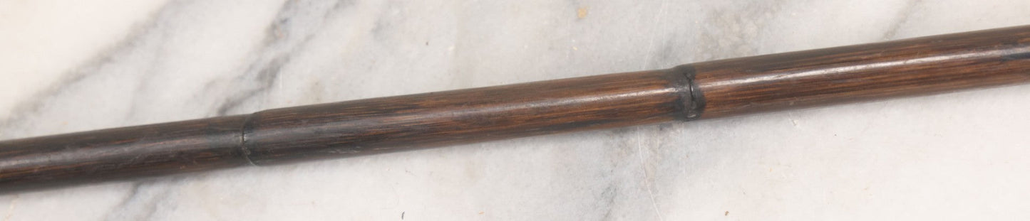 Lot 006 - Antique Swagger Stick Bamboo Cane With Sterling Silver Faux-Branch Handle, Length 25"