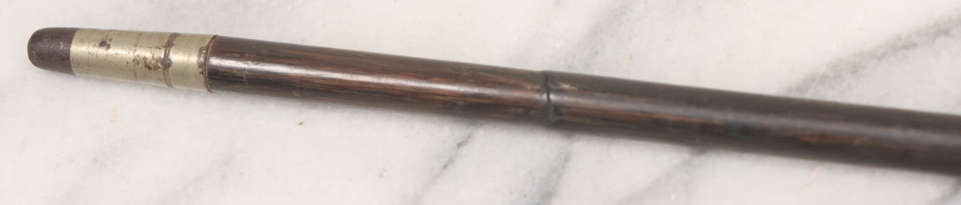 Lot 006 - Antique Swagger Stick Bamboo Cane With Sterling Silver Faux-Branch Handle, Length 25"
