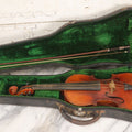 Lot 008 - Antique Violin In Case, Marked "Copy Of Antonius Stradivarius", With Bow And Accessories, As Found, In Need Of Restoration