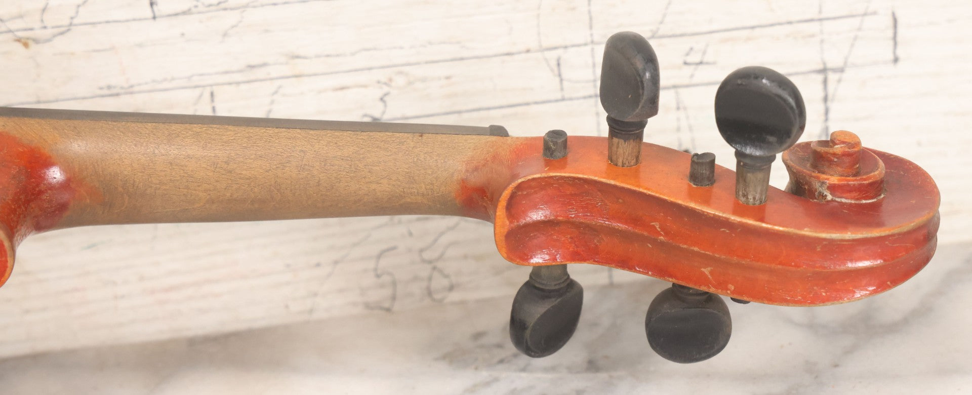 Lot 008 - Antique Violin In Case, Marked "Copy Of Antonius Stradivarius", With Bow And Accessories, As Found, In Need Of Restoration