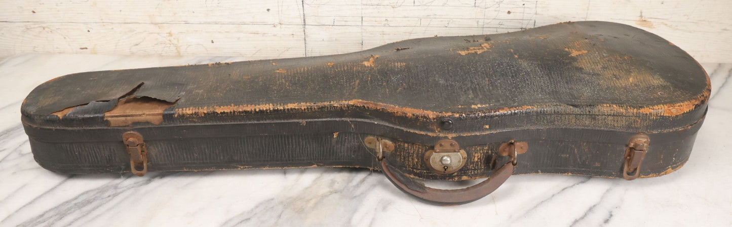 Lot 008 - Antique Violin In Case, Marked "Copy Of Antonius Stradivarius", With Bow And Accessories, As Found, In Need Of Restoration