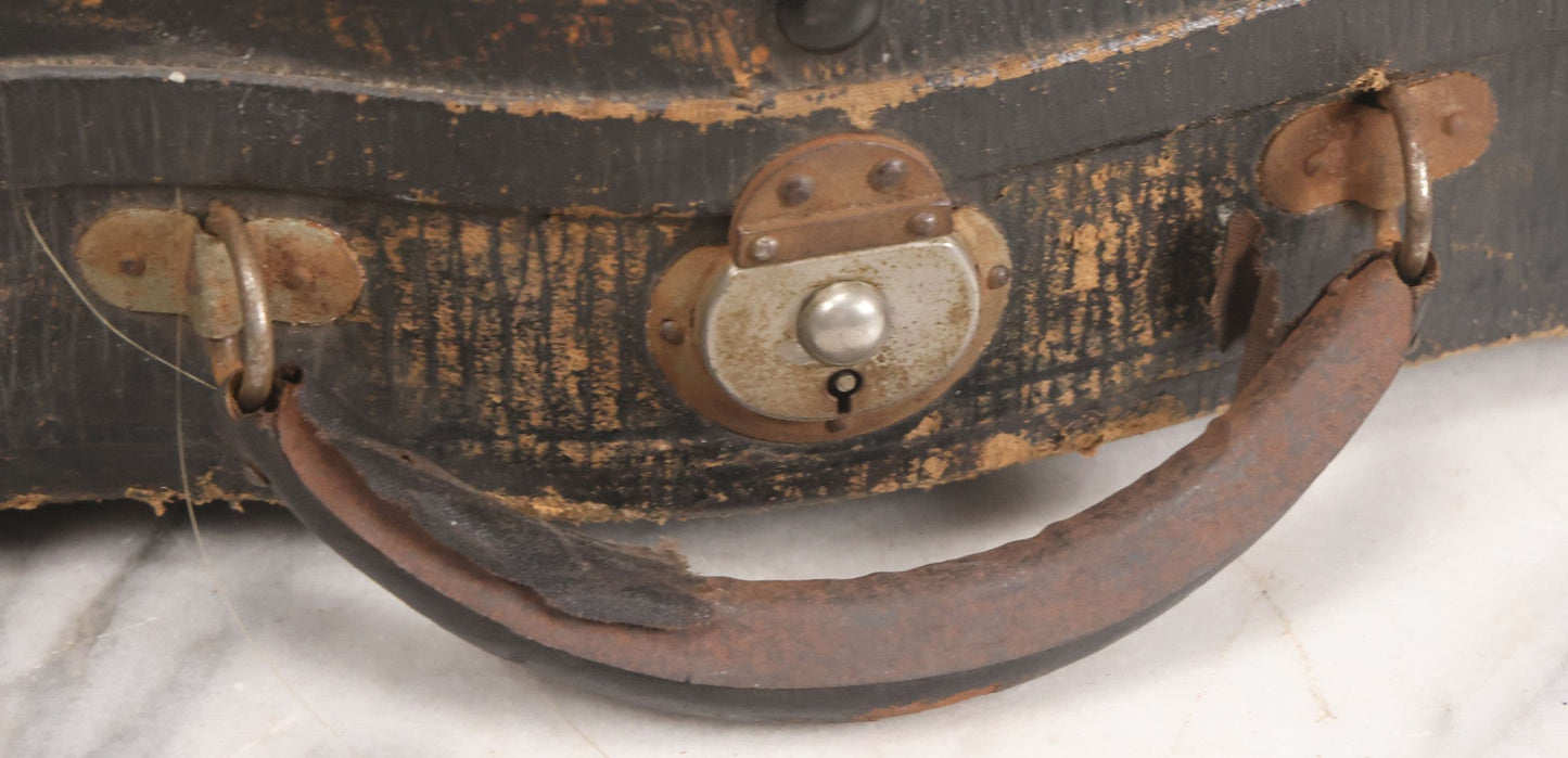 Lot 008 - Antique Violin In Case, Marked "Copy Of Antonius Stradivarius", With Bow And Accessories, As Found, In Need Of Restoration