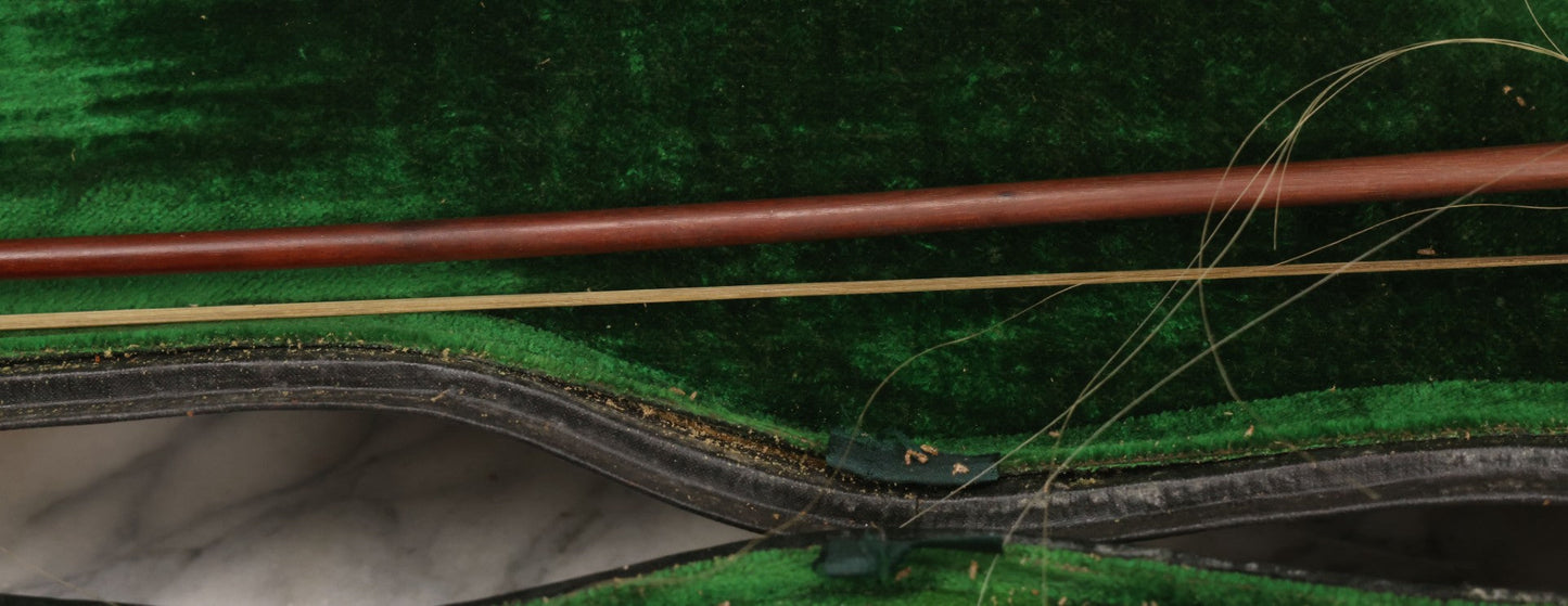 Lot 008 - Antique Violin In Case, Marked "Copy Of Antonius Stradivarius", With Bow And Accessories, As Found, In Need Of Restoration