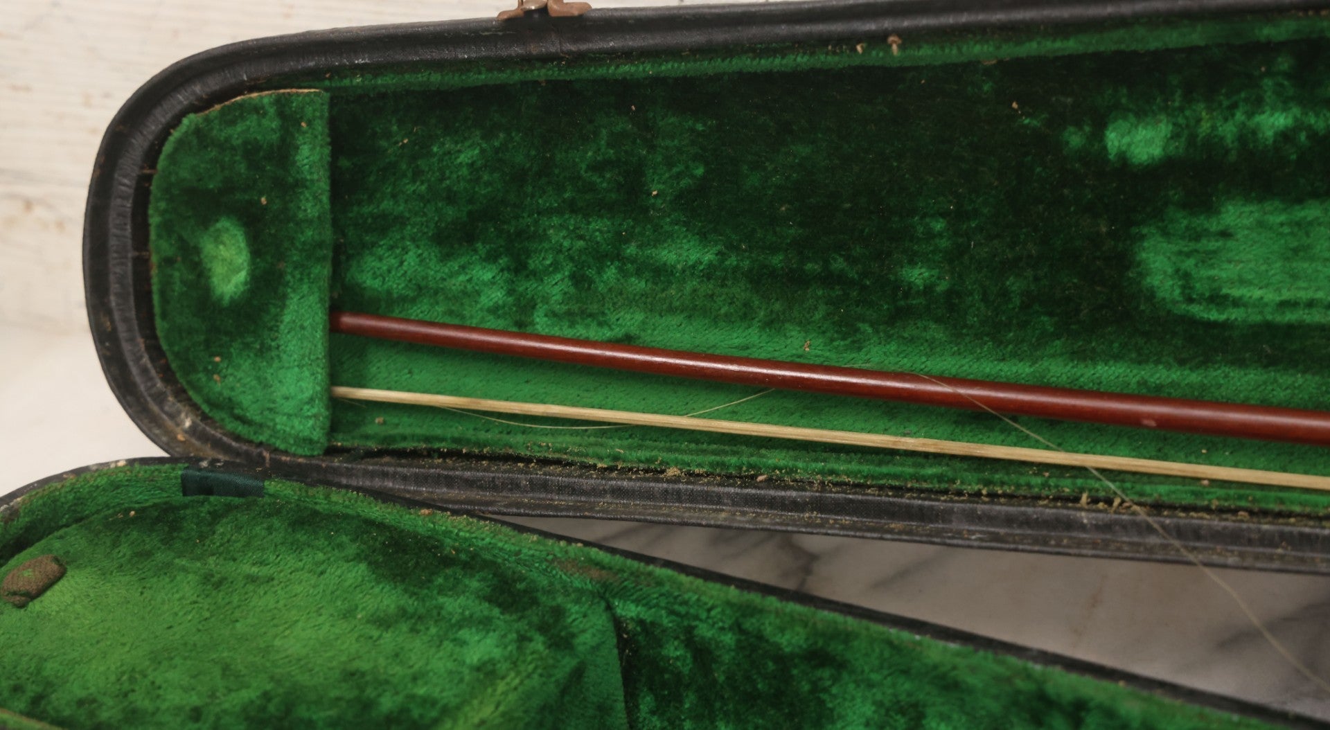 Lot 008 - Antique Violin In Case, Marked "Copy Of Antonius Stradivarius", With Bow And Accessories, As Found, In Need Of Restoration