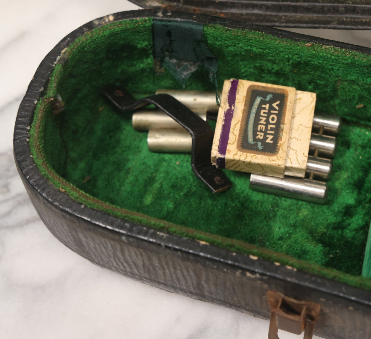 Lot 008 - Antique Violin In Case, Marked "Copy Of Antonius Stradivarius", With Bow And Accessories, As Found, In Need Of Restoration