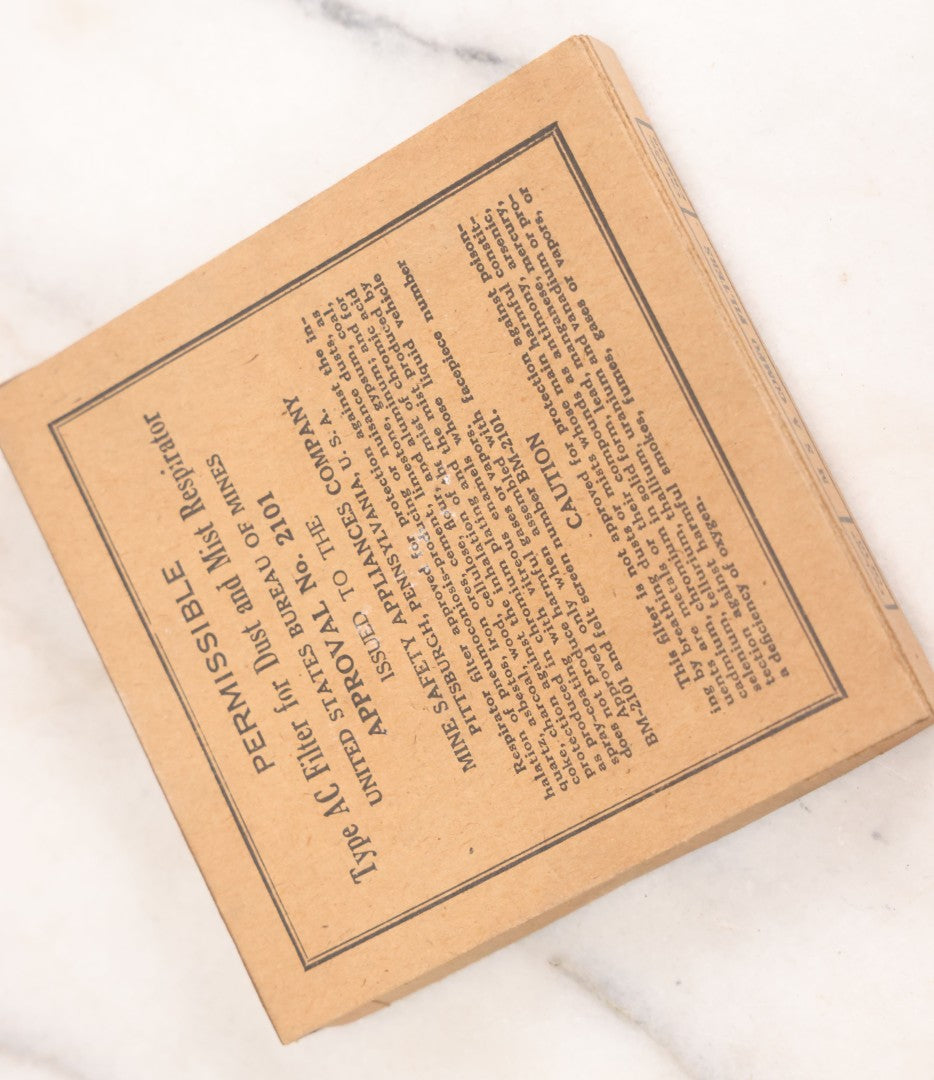 Lot 009 - Antique New Old Stock N.O.S. Comfo Respirator Device In Original Box, Manufactured By Mine Safety Appliances Company, Pittsburgh Pennsylvania, Made In U.S.A., Model BM-2101, With Pack Of 10 Filters