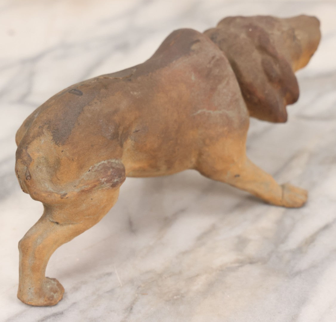 Lot 017 - Antique Papier Mache Circus Lion Nodder Toy With Glass Eyes