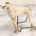 Lot 021 - Antique German Leather And Fabric Greyhound Dog Figurine Toy With Glass Eyes, Note Wear And Tear, Losses