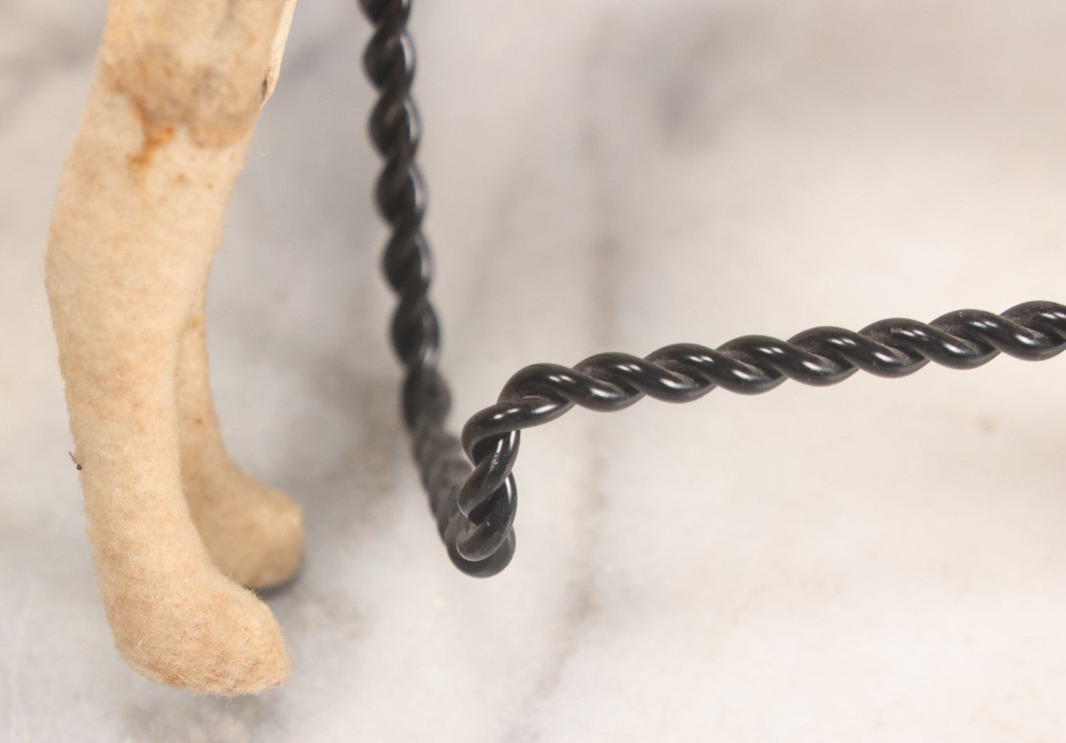 Lot 021 - Antique German Leather And Fabric Greyhound Dog Figurine Toy With Glass Eyes, Note Wear And Tear, Losses