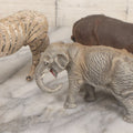 Lot 026 - Grouping Of Three Vintage Animal Toys, Including Zebra Elephant And Hippo, Mixed Materials (Chalkware/Plaster, Composition), Note Wear And Tear