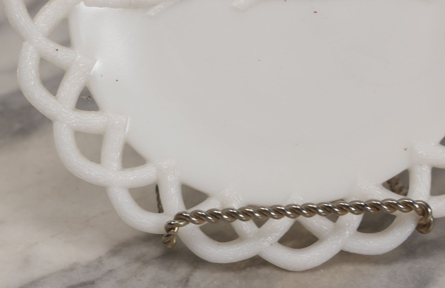 Lot 037 - Antique Westmoreland Milk Glass Character Plate With Three Owls, Marked Patented July 2, 1901