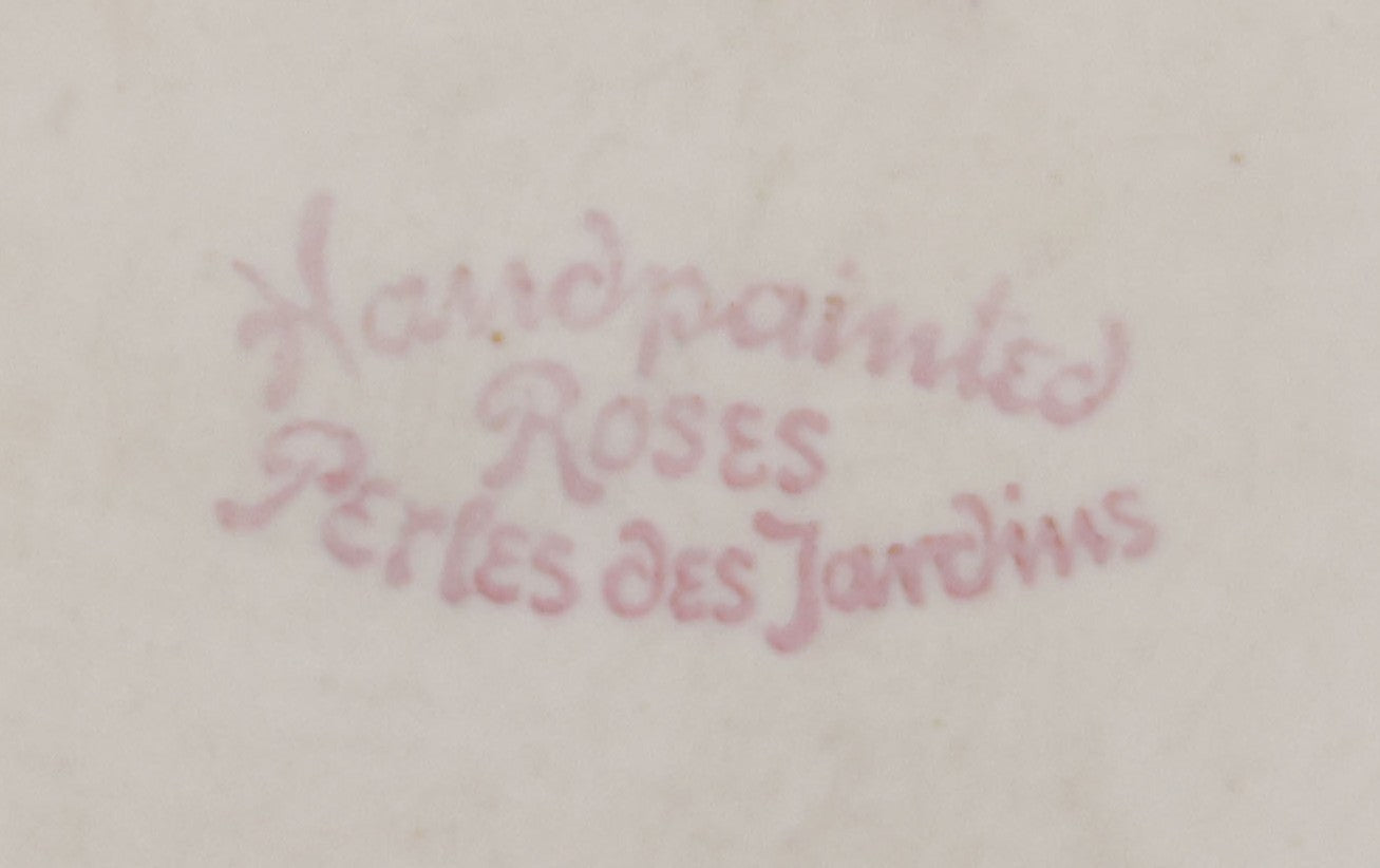 Lot 041 - Antique Art Nouveau Porcelain Wall Pocket With Hand Painted Roses, By Royal Bayreuth, Bavaria, Marked "Deponiert"