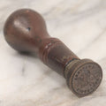 Lot 052 - Antique Wax Seal Stamp With Wooden Handle, Bee Design, Marked "Original Extractors"