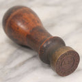 Lot 054 - Antique Wax Seal Stamp With Wooden Handle, Marked "Williamstown, Mass., Reg. Dia., U.S.A., " Official Registered Die