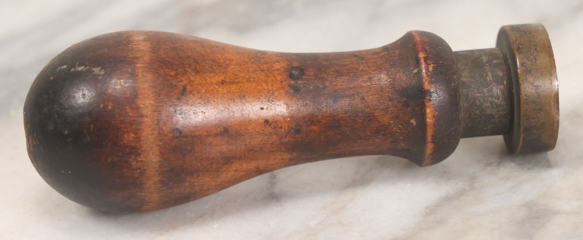 Lot 054 - Antique Wax Seal Stamp With Wooden Handle, Marked "Williamstown, Mass., "Reg. Dia., U.S.A., " Official Registered Die