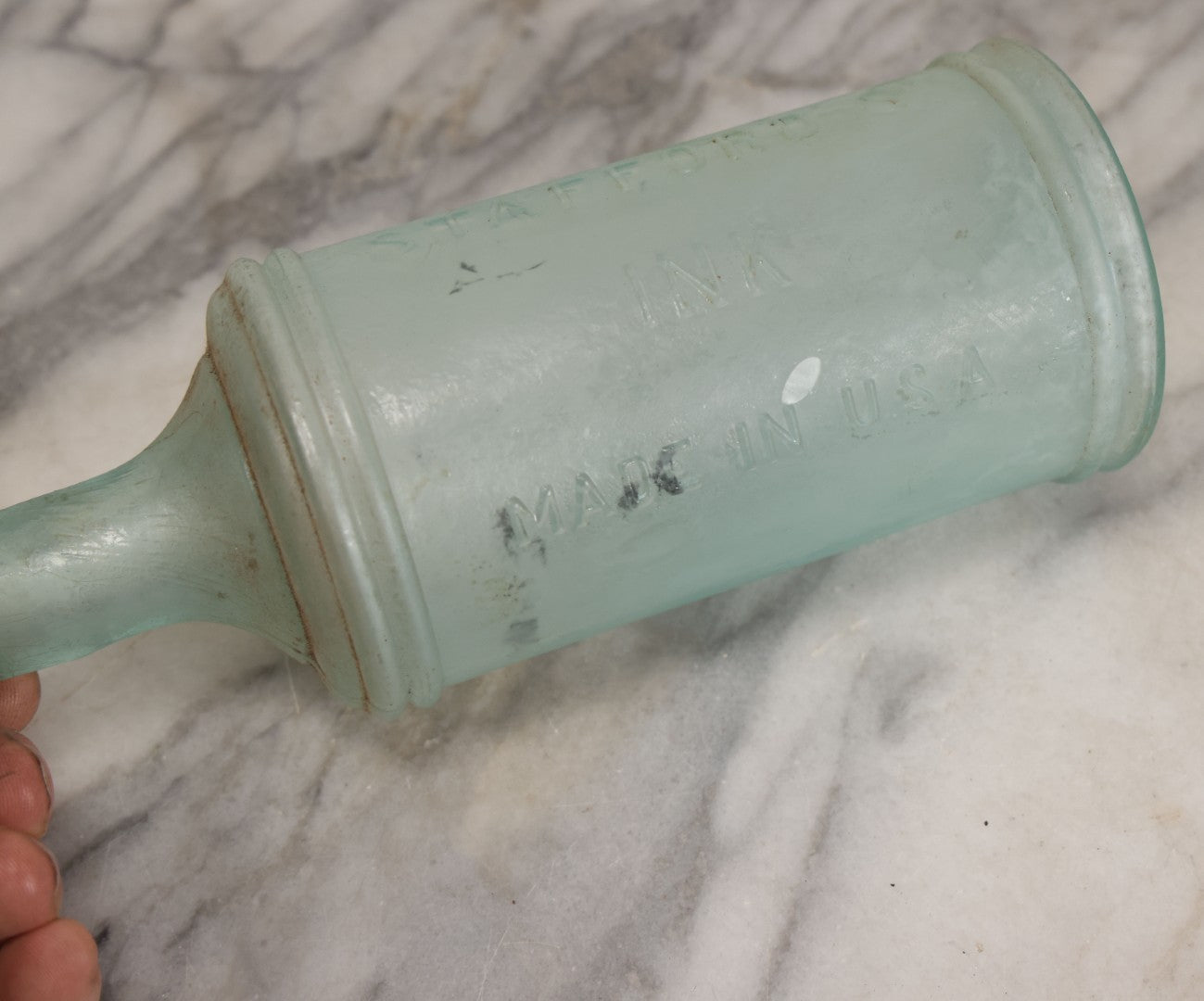 Lot 058 - Pair Of Antique Master Ink Bottles For Stafford's Ink, Made In U.S.A., 9" And 7-1/2" Height