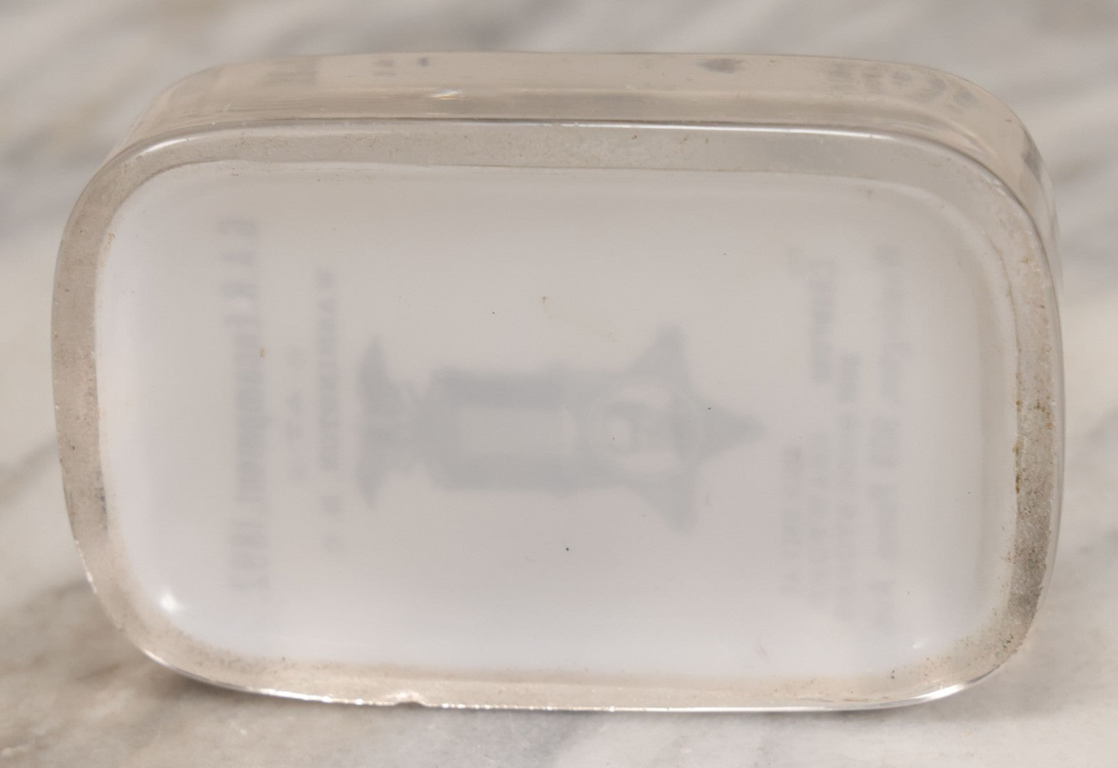 Lot 060 - Antique Glass Paperweight Marking The 1892 Grand Army Of The Republic G.A.R. Encampment, Washington, D.C., Advertising The Crawford Shoe, Manufactured By Barnes & Abrams Co., Syracuse, N.Y., Patented September 5 1892, Note Chipping Around Base