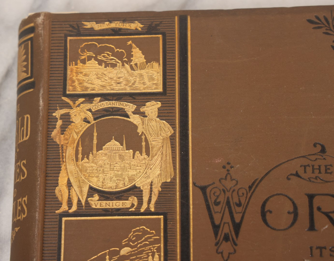 Lot 068 - "The World: Its Cities And Peoples" Antique Illustrated Book On Indigenous Cultures, Published By Cassell & Company Limited, London, Paris, & Melbourne, Circa 1890