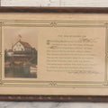 Lot 071 - Antique Framed Advertisement Poem And Photograph For The New Meadows Inn, Bath, Maine, Poem By Emma Playter Seabury, With Handwritten Edits From Previous Owner, Framed At The Quality Art Shop, Pawtucket, Rhode Island, 8-1/2" x 5-1/2"