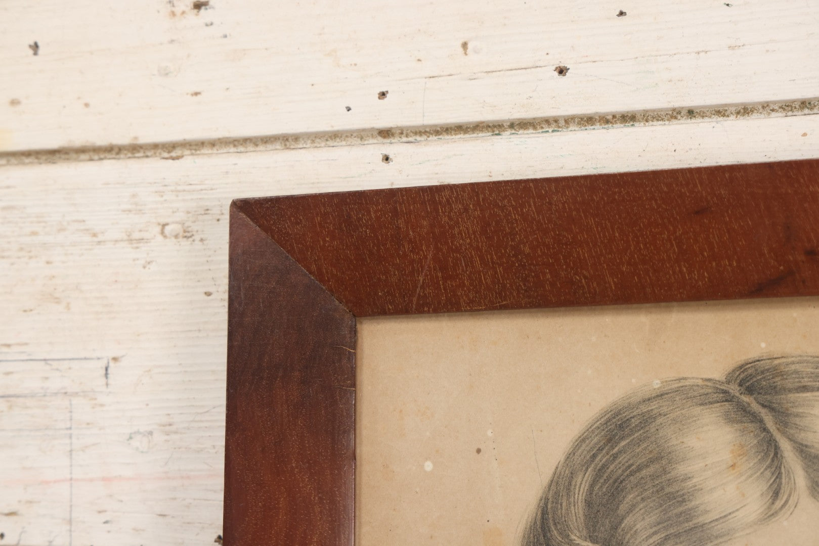 Lot 073 - Antique Hand Colored Lithograph Print Of A Little Girl With Curly Hair, Pink Dress, Captioned "My Sis," In Frame, 15-3/4" x 19-3/8"