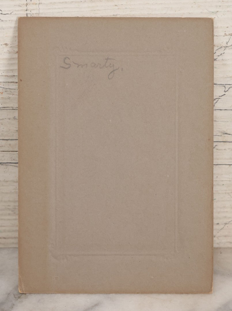 Lot 079 - Antique Boarded Photograph Of Cat Named Smarty Cleaning Himself, With Caption "The Afternoon Bath"