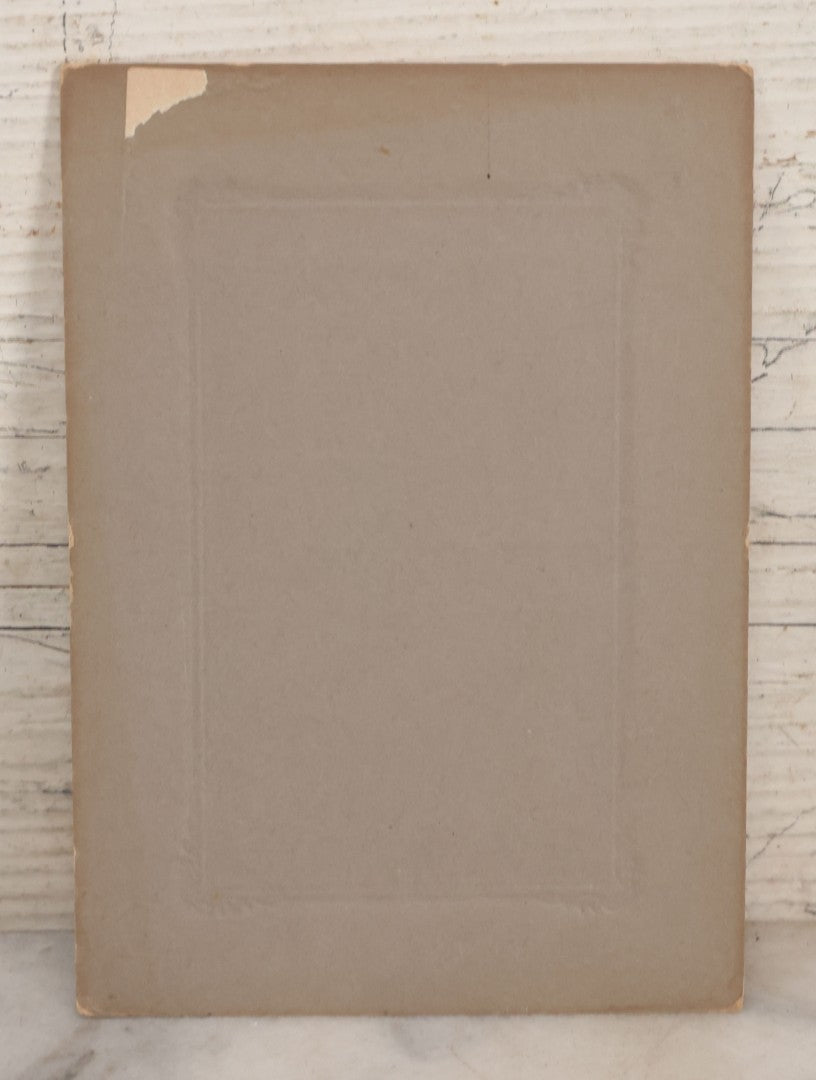 Lot 080 - Antique Boarded Photograph Of Woman Holding Fluffy Sheep On Farm