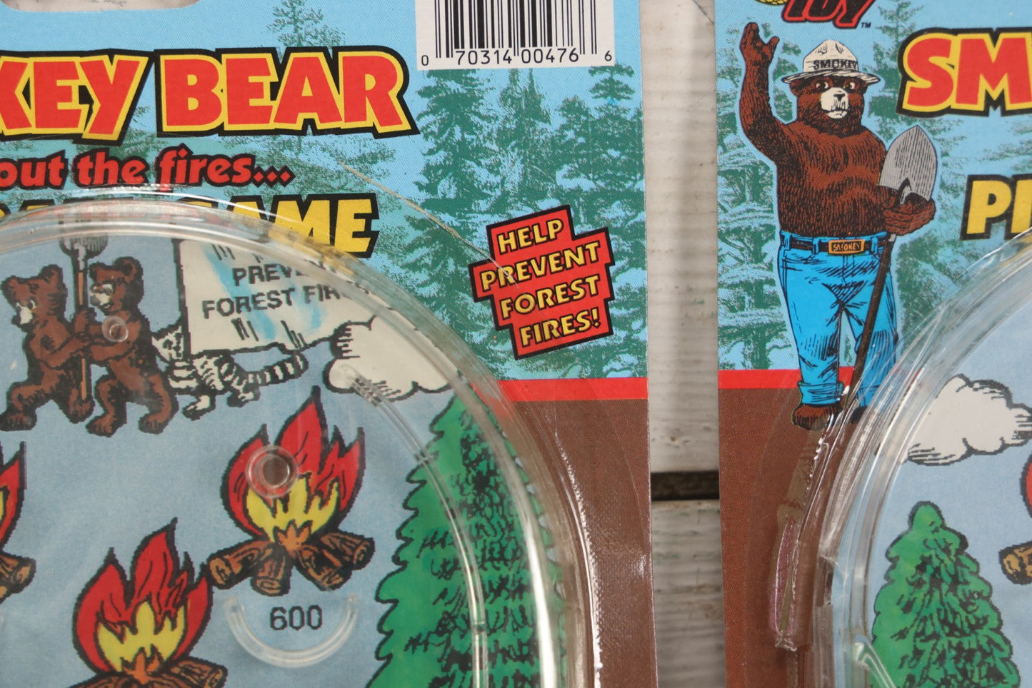 Lot 089 - Grouping Of Eight New Old Stock N.O.S. Smokey Bear "Put Out The Fires..." Pinball Game, Manufactured By Gordy International, Inc., Plainfield, New Jersey, No. 476, Made In China