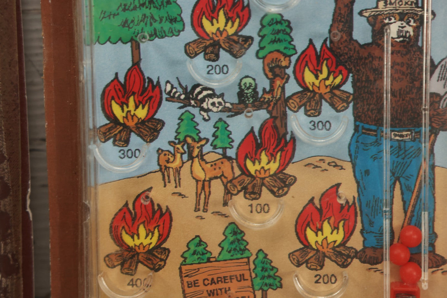 Lot 089 - Grouping Of Eight New Old Stock N.O.S. Smokey Bear "Put Out The Fires..." Pinball Game, Manufactured By Gordy International, Inc., Plainfield, New Jersey, No. 476, Made In China