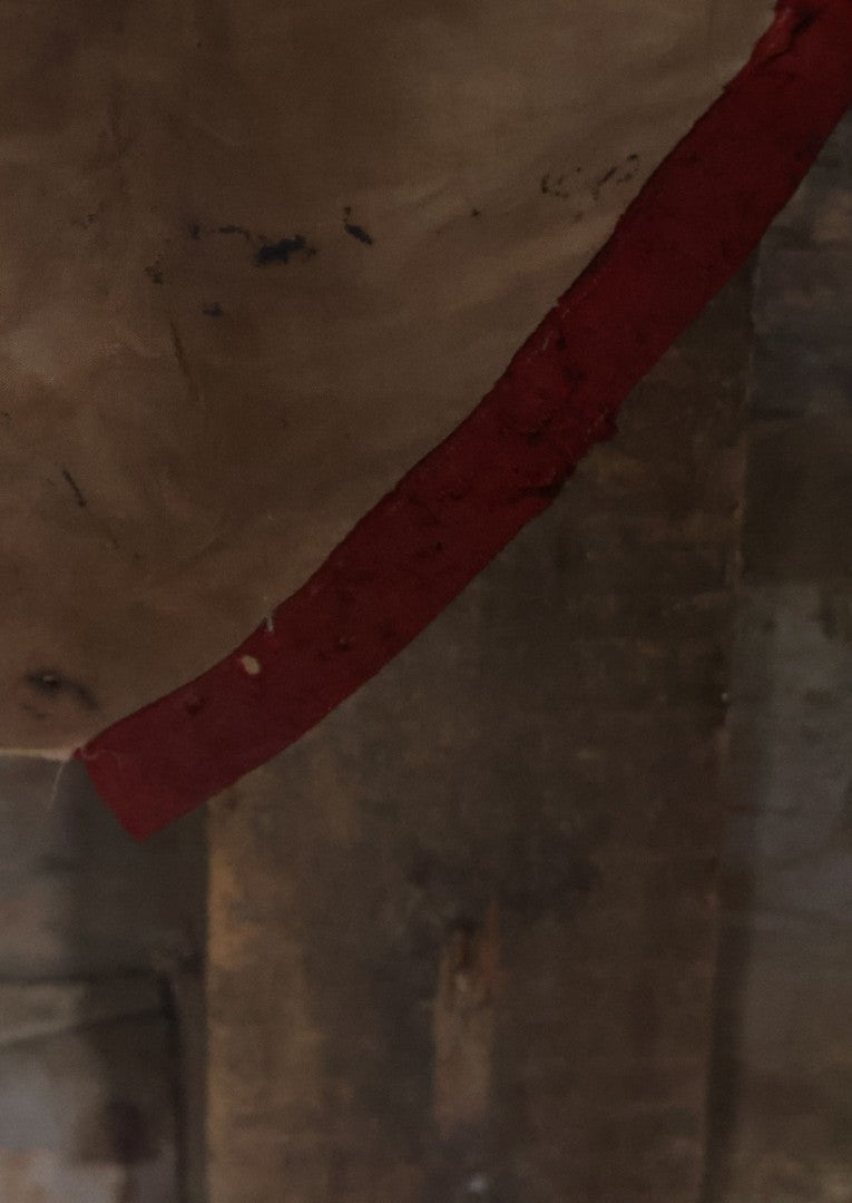 Lot 001 - Antique Odd Fellows I.O.O.F. Bethel Lodge No. 820, Pennsylvania, Hand Stitched Double Sided Banner With Three Links Symbol, Note Heavy Wear