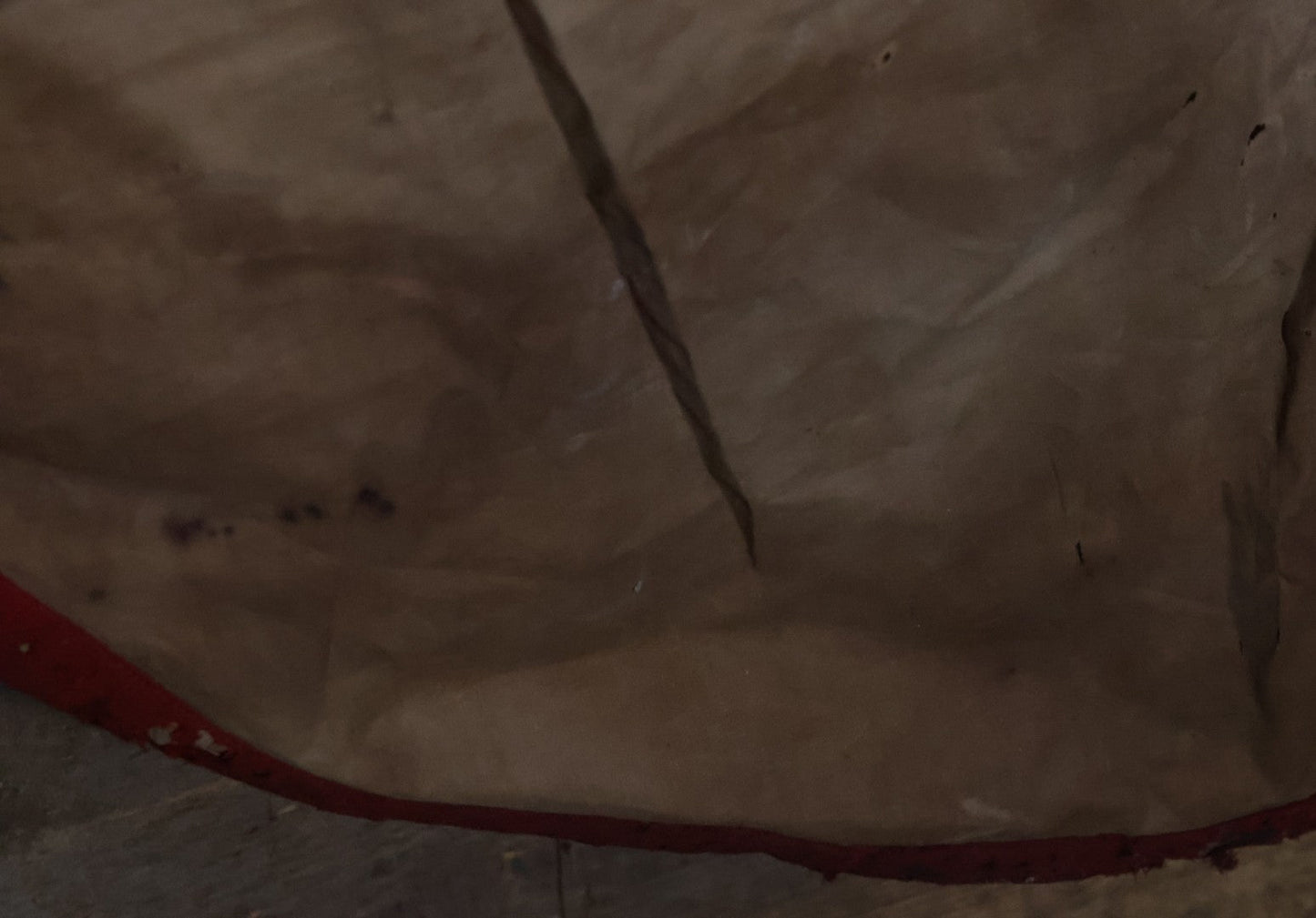 Lot 001 - Antique Odd Fellows I.O.O.F. Bethel Lodge No. 820, Pennsylvania, Hand Stitched Double Sided Banner With Three Links Symbol, Note Heavy Wear