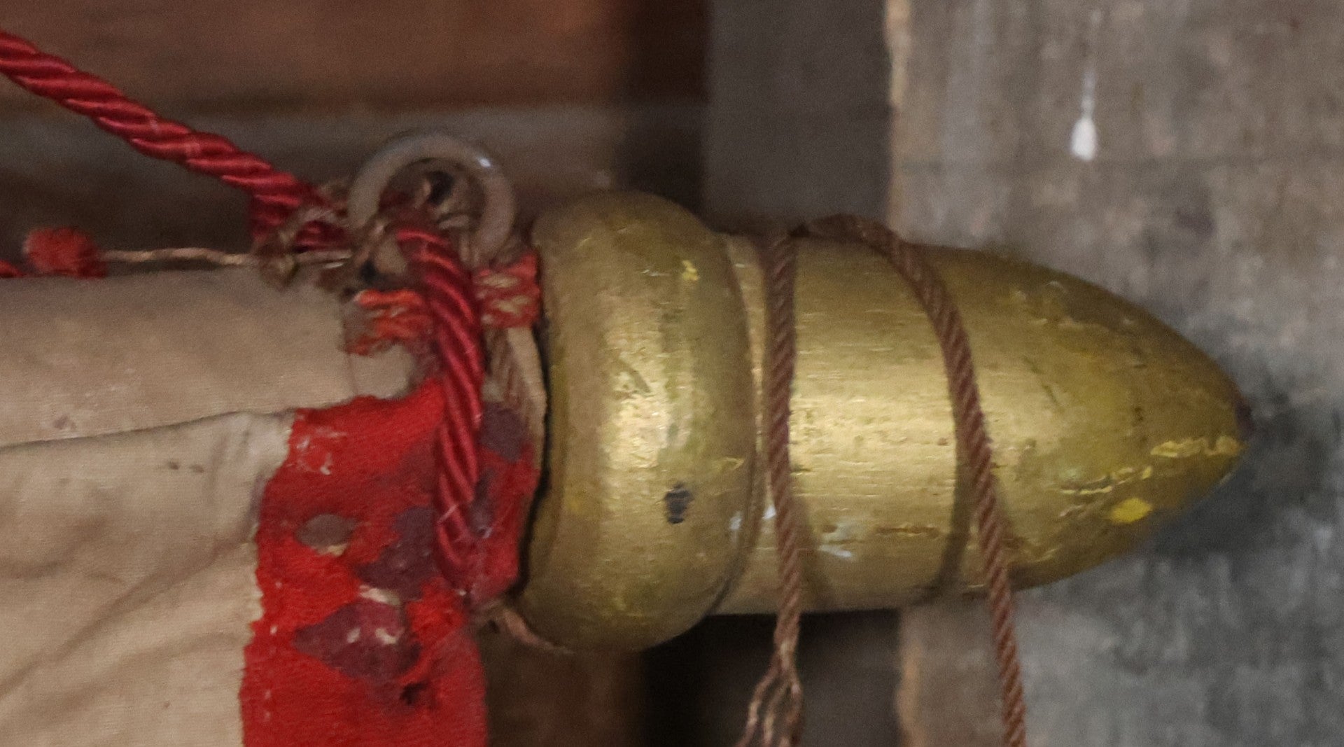 Lot 001 - Antique Odd Fellows I.O.O.F. Bethel Lodge No. 820, Pennsylvania, Hand Stitched Double Sided Banner With Three Links Symbol, Note Heavy Wear