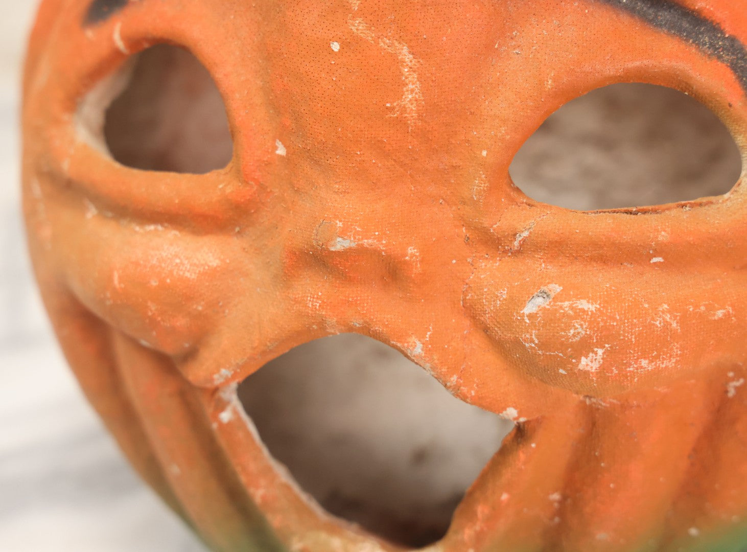 Lot 004 - Vintage Paper Pulp Halloween Jack-O-Lantern J.O.L. Choir Boy Candy Bucket Large Size 7-1/4" Height, Missing Face Insert