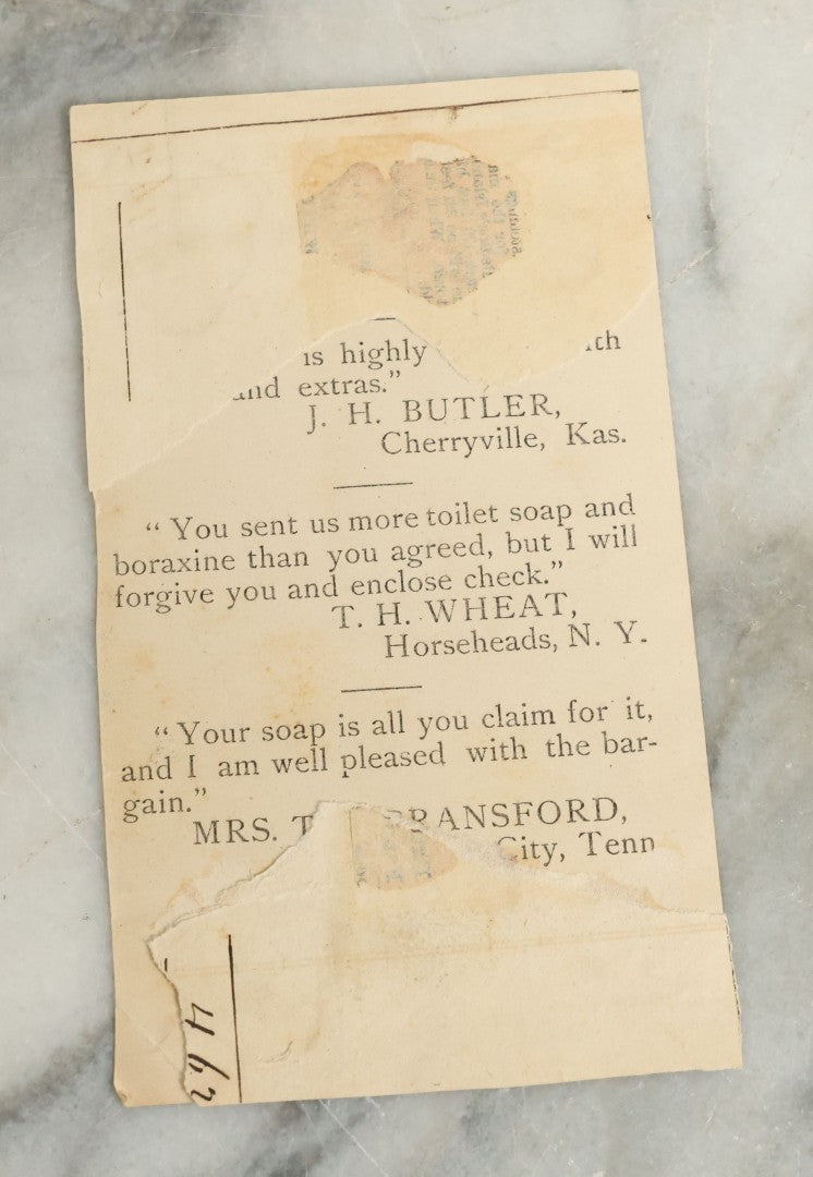 Lot 100 - Series Of Four Antique Lithograph Trade Cards Featuring Owls And Frogs Advertising J.S. Larkin & Co. Sweet Home Soap, Buffalo, New York, Copyright 1886, Richmond & Co., Including Consummation, Admiration, Restoration, And Desperation