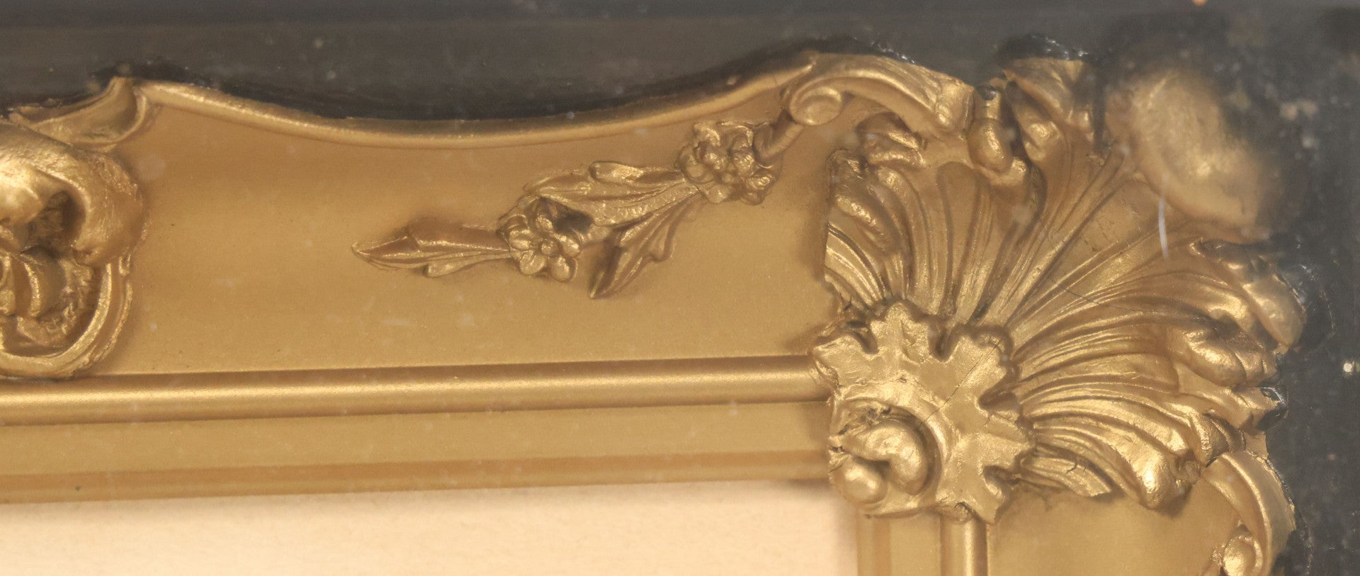 Lot 005 - Antique Victorian Hair Work Flower In Double Frame Shadow Box With Blond, Brown, And Gray Hair, Note Not Original Frame 11-1/2" x 13-3/8"