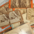 Lot 102 - Grouping Of Twelve Antique Stereo-Optic Stereo View Photograph Cards Including Guardian Angel Ghost Card, World's Fair Chicago, Rear Admiral Dewey, And Many From Watkins Glen And Niagara Falls