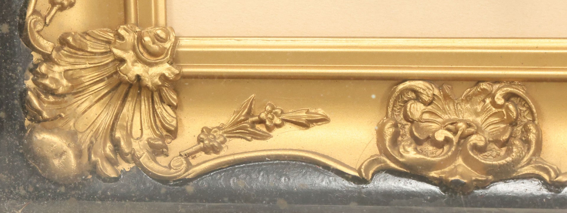 Lot 005 - Antique Victorian Hair Work Flower In Double Frame Shadow Box With Blond, Brown, And Gray Hair, Note Not Original Frame 11-1/2" x 13-3/8"