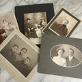 Lot 114 - Grouping Of Five Antique Cabinet Card And Boarded Photographs Of Men And Women Including Photos From Missouri, Massachusetts, And Iowa
