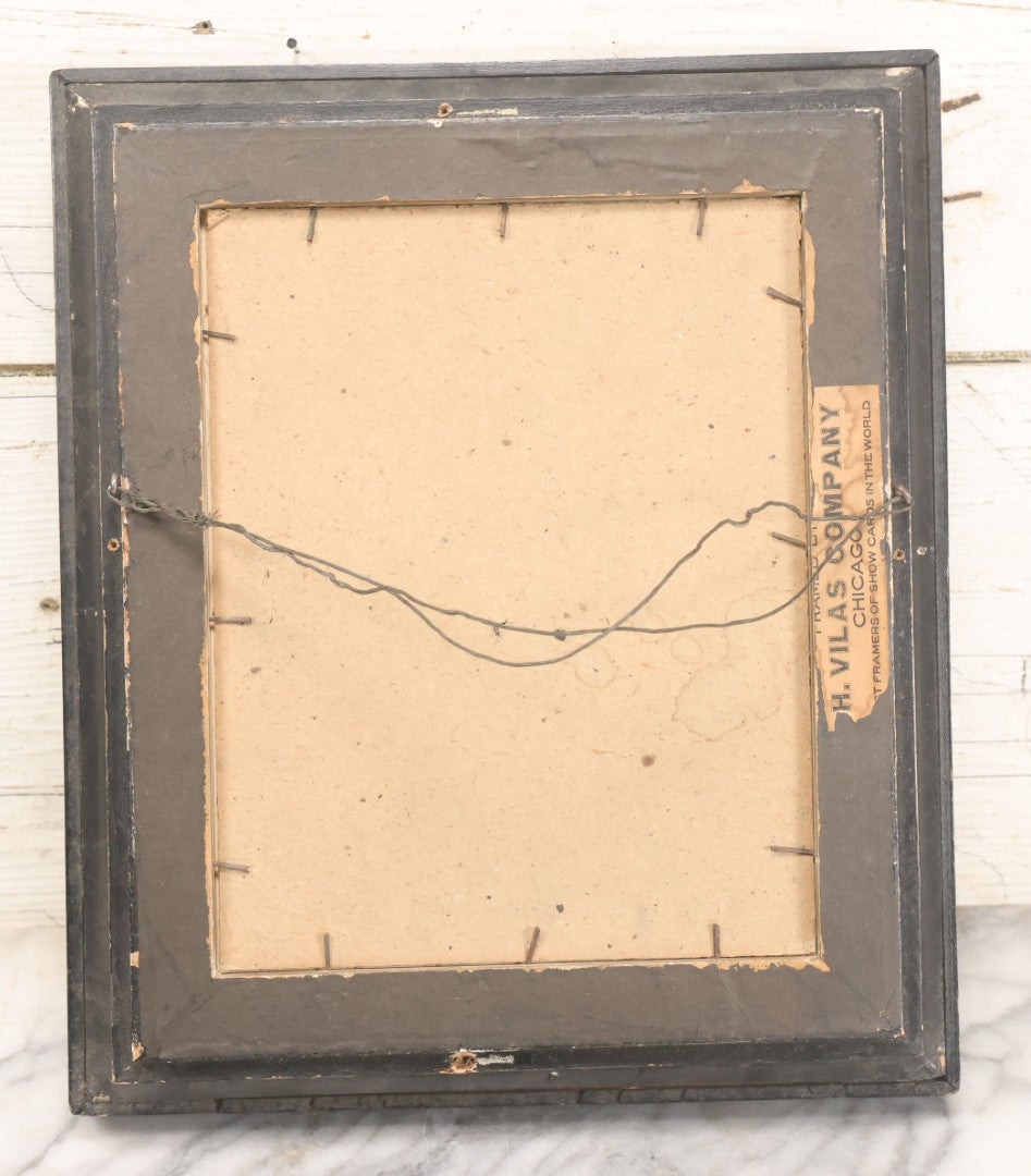 Lot 005 - Antique Victorian Hair Work Flower In Double Frame Shadow Box With Blond, Brown, And Gray Hair, Note Not Original Frame 11-1/2" x 13-3/8"