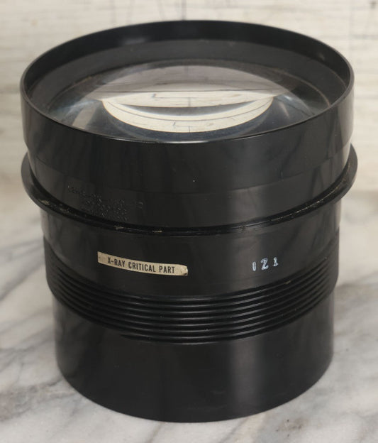 Lot 125 - Vintage Photographic Optical Lens, Marked Lens-9X-150-12, Made In Japan, Sticker States "X-Ray Critical Part", Likely An X-Ray Or Telescope Component